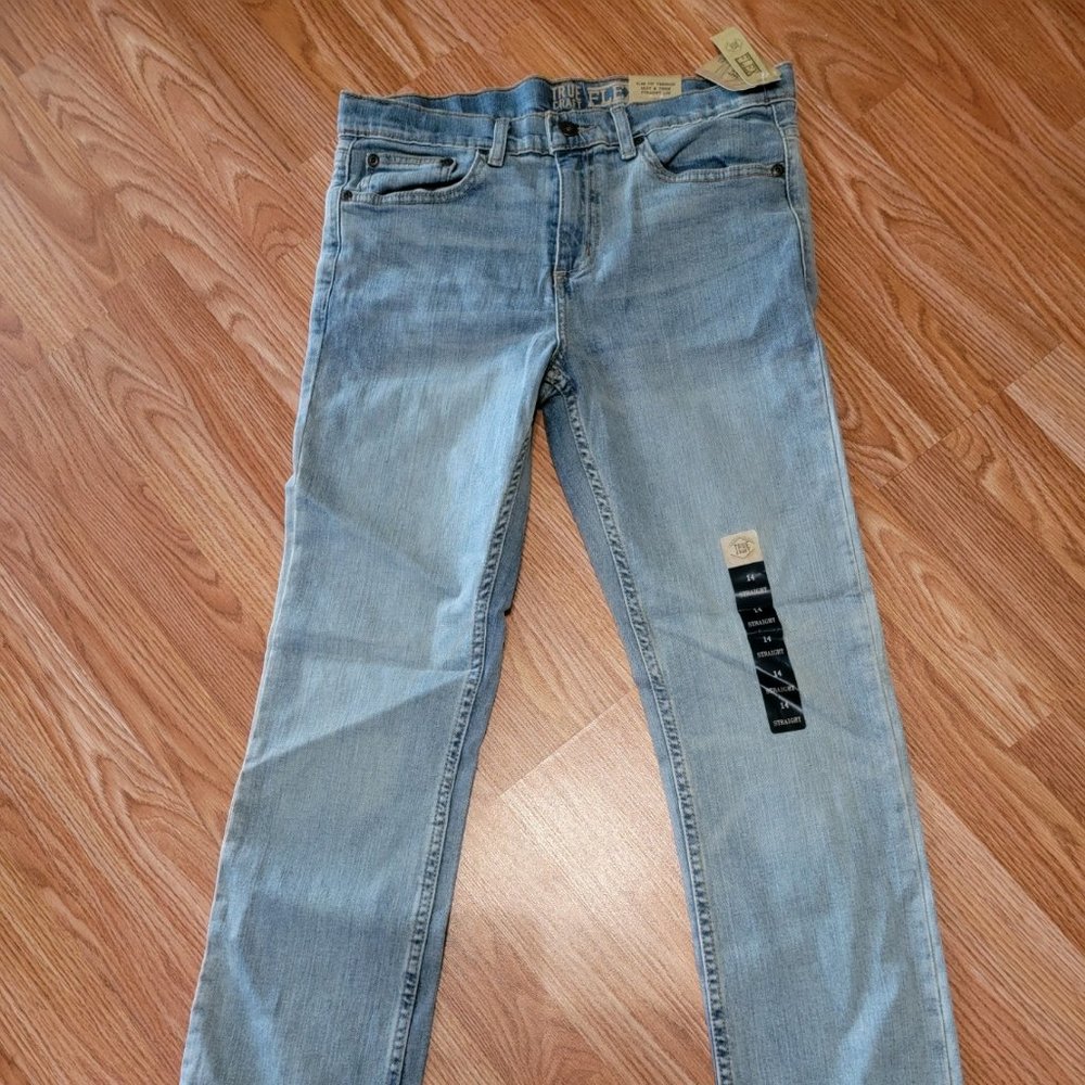 True Craft Flex blue jeans slim fit through seat & thigh - NWT - size 14